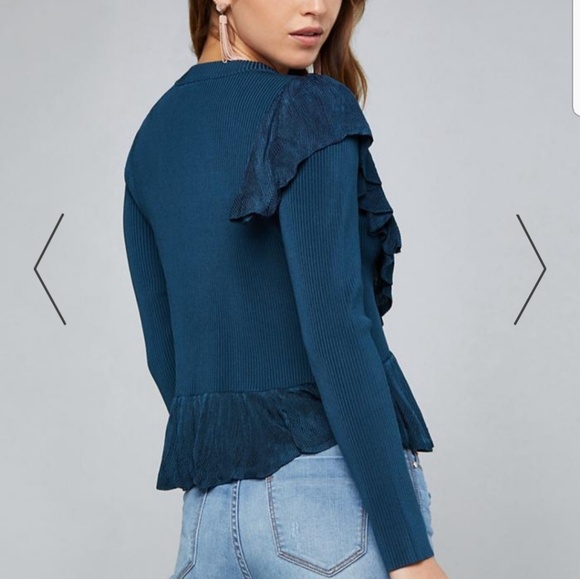 BEBE Ruffle Sweater - Picture 2 of 2